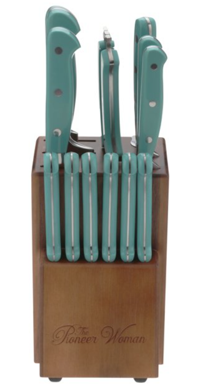 Cutlery Set The Pioneer Woman Cowboy Rustic Stainless 14-Piece Kitchen Knife New - Fresh Stock Dated January 2026