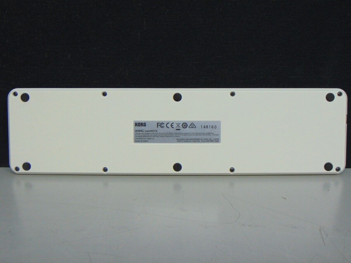 Korg nanoKEY2 Slimline USB MIDI Controller, White (MB1030991) - Fresh Stock Dated December 2025