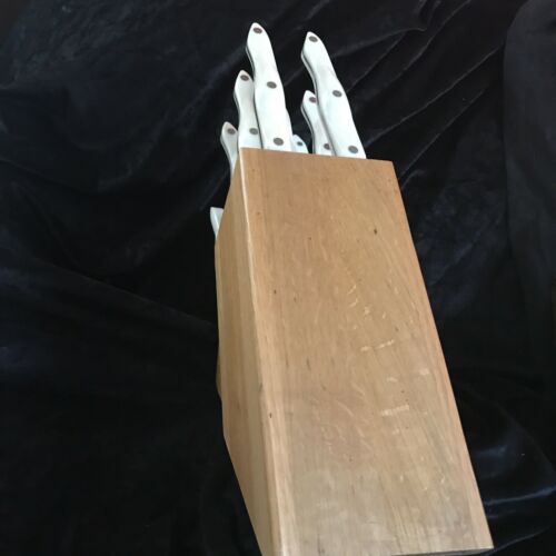 Cutco Knife Set - Pearl White handles 13 Pieces Including Block & 5 Stake Knives - Fresh Stock Dated January 2026