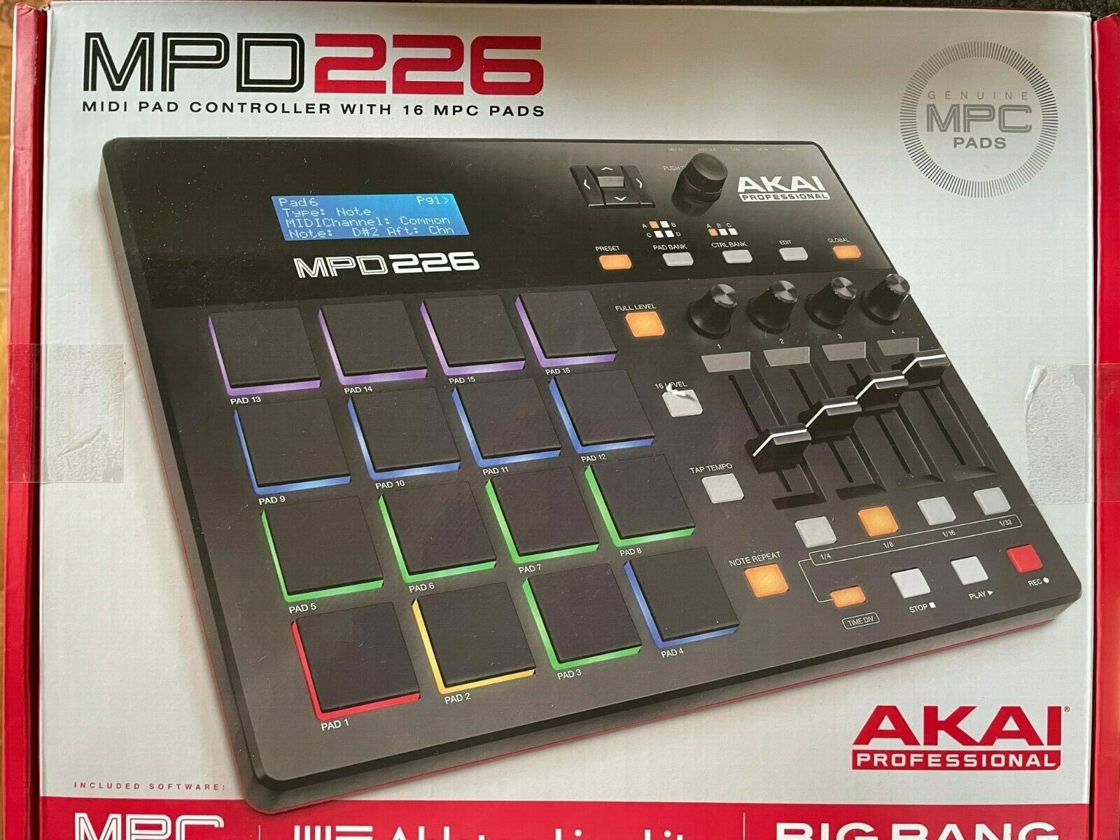 Akai Professional MPD226 16-Pad USB/MIDI Pad Controller - Fresh Stock Dated December 2025