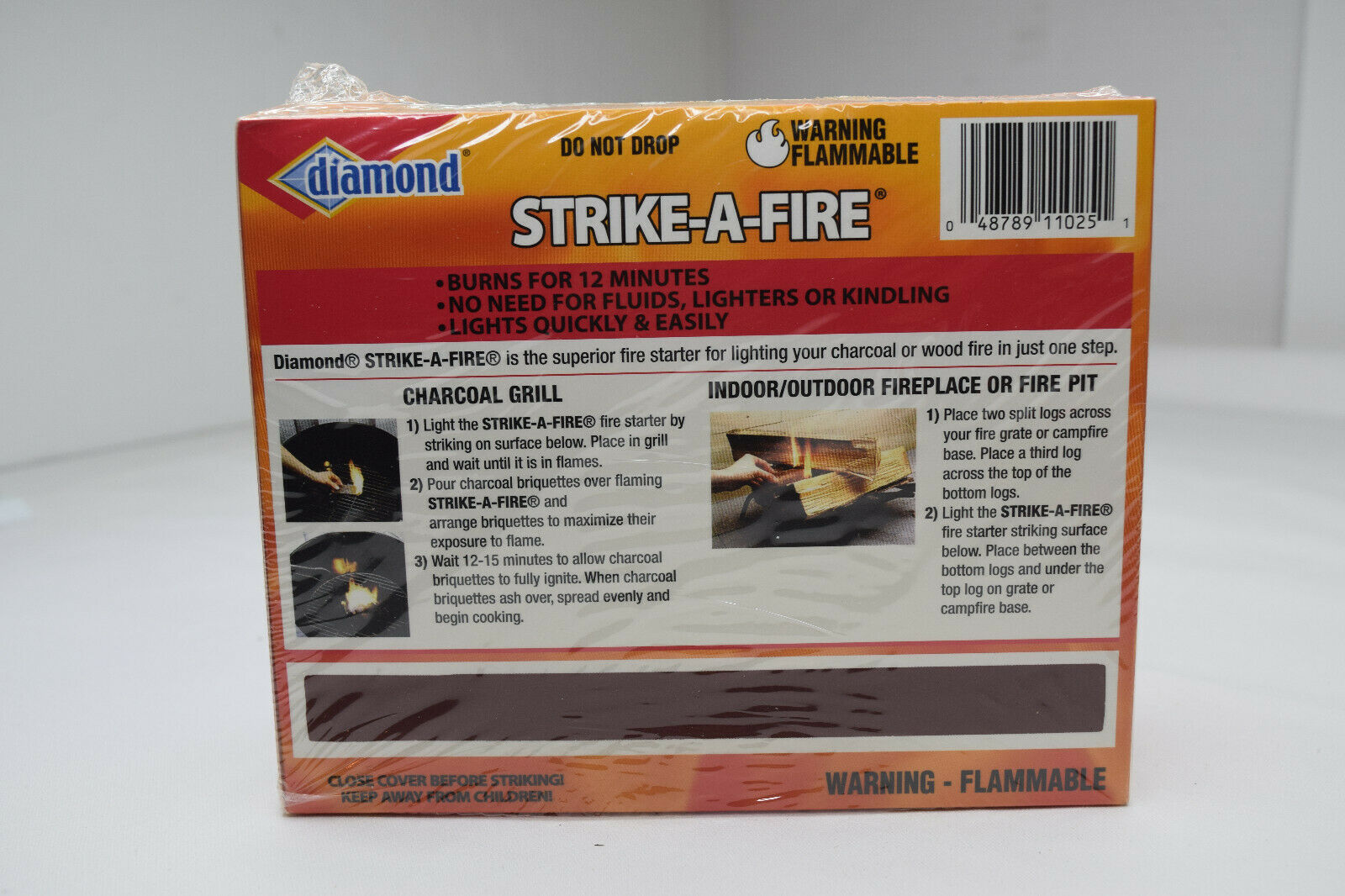 Diamond Strike-A-Fire Starter Fireplace - Fresh Stock Dated January 2026