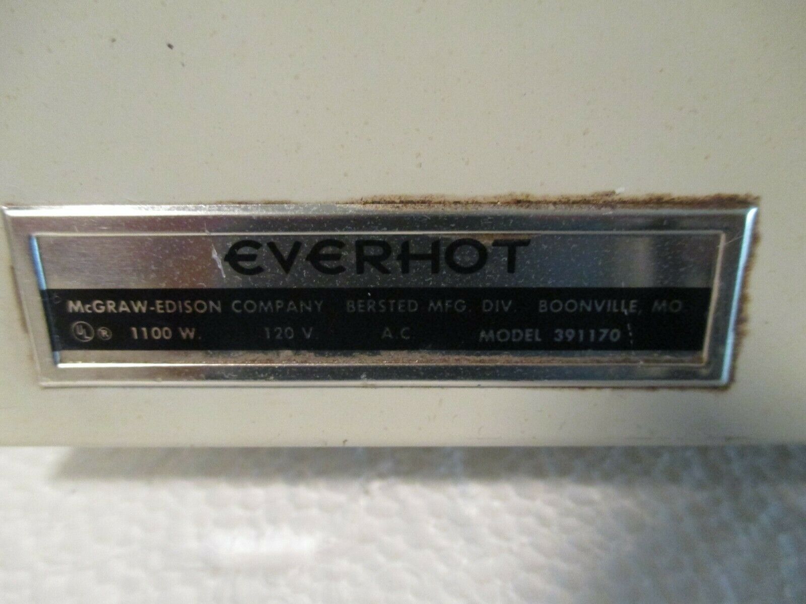 VINTAGE 60'S-70'S EVERSHOT HOT PLATE MODEL 391170 USA MADE FREE SHIP - Fresh Stock Dated February 2026