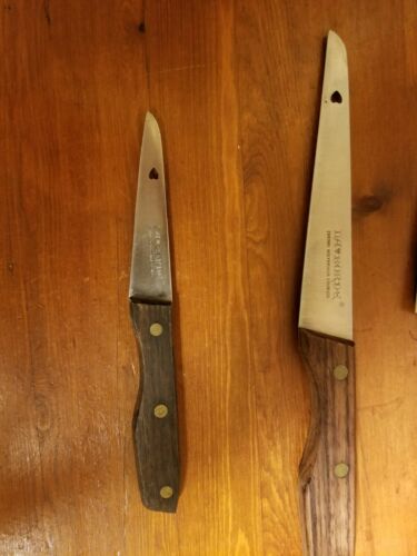 Vintage LA BORDE Set of 3 Stainless Steel Knives - Wood 3-Pin Handle -Japan Made - Fresh Stock Dated January 2026
