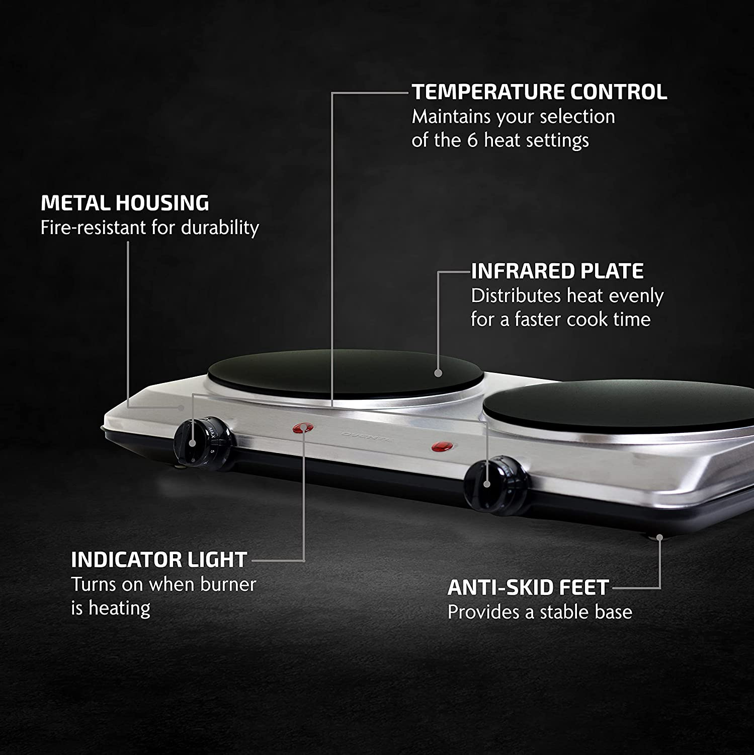 Placa De Vidrio De Cerámica Infrarroja Con Quemador De Placa De Cocina Eléctrica - Fresh Stock Dated February 2026