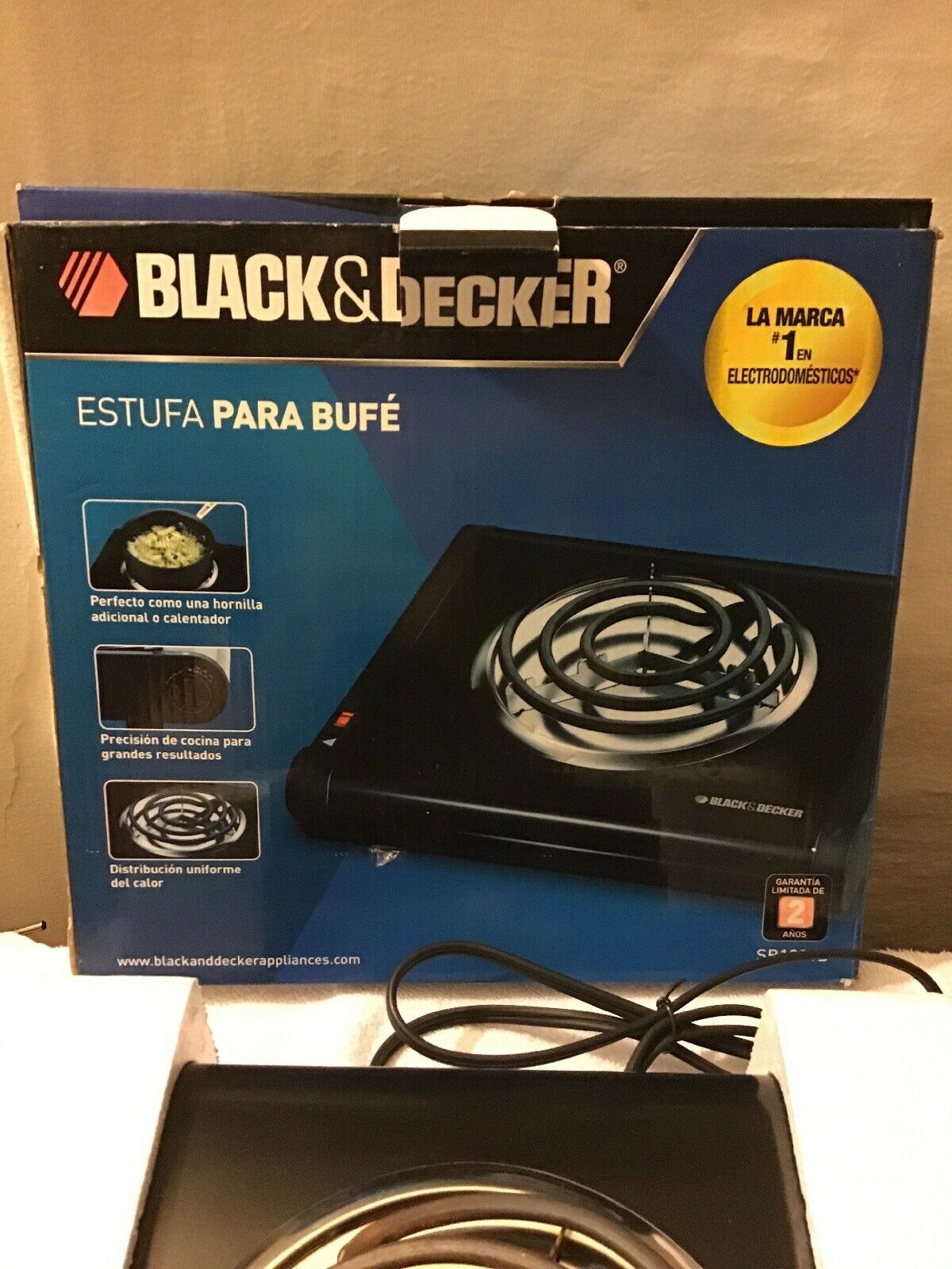 BLACK+DECKER Single Burner Portable Buffet Range  Cooking Appliances, New - Fresh Stock Dated February 2026