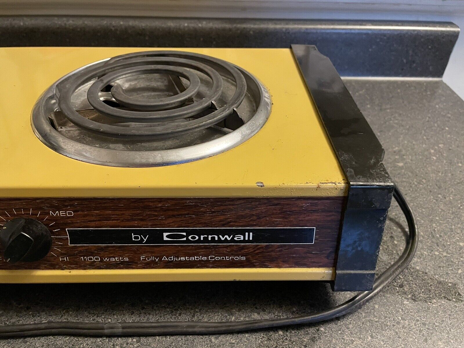 Rare Vintage Table Top Gold Range Electric 2 Burner Stove Cook Top Works Great - Fresh Stock Dated February 2026
