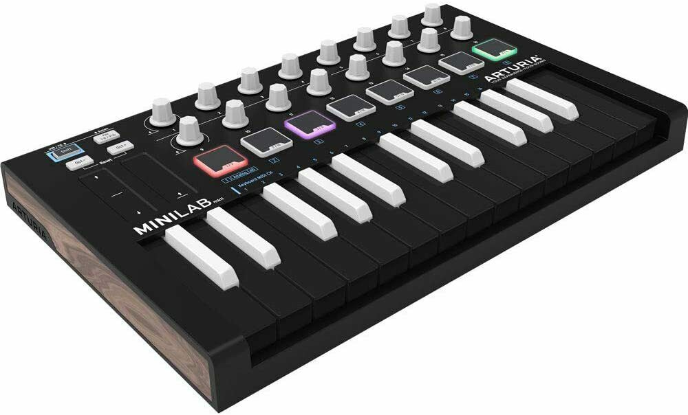 Arturia MiniLab MKII Inverted MIDI Slim Key Controller Keyboard Black -UC - Fresh Stock Dated December 2025