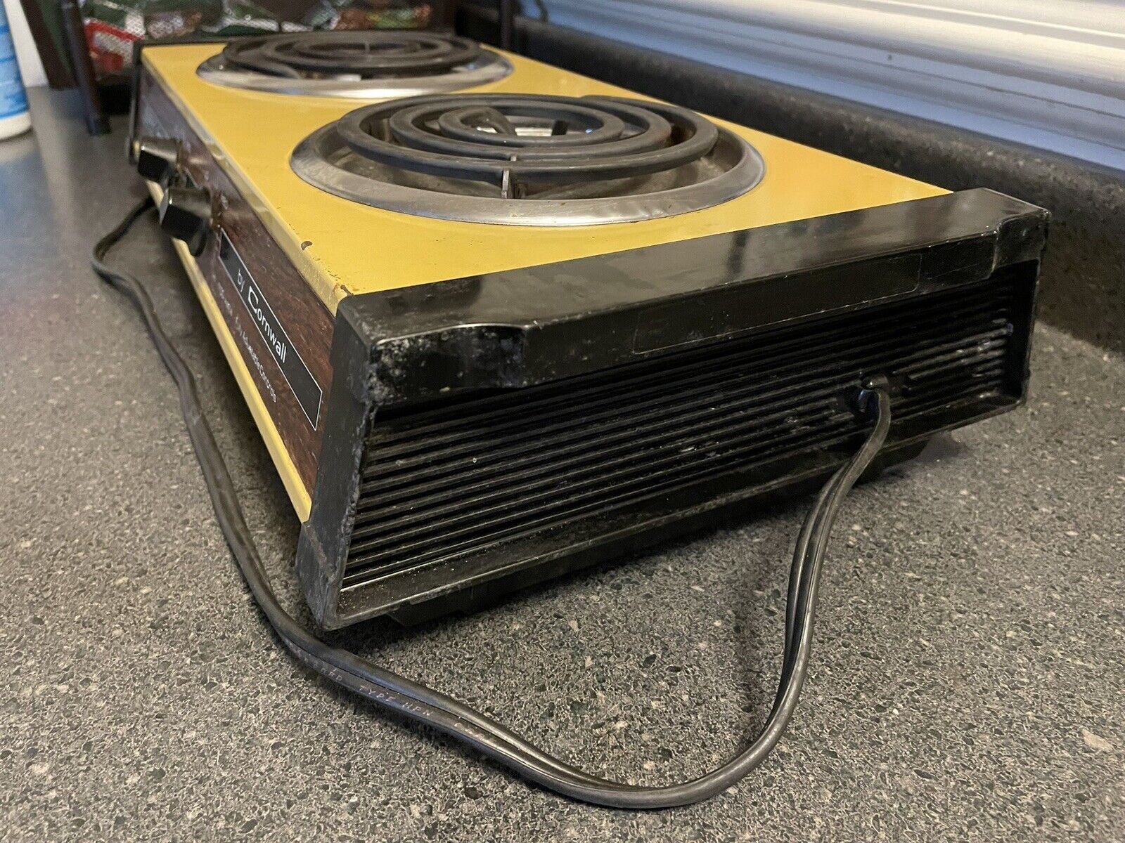 Rare Vintage Table Top Gold Range Electric 2 Burner Stove Cook Top Works Great - Fresh Stock Dated February 2026
