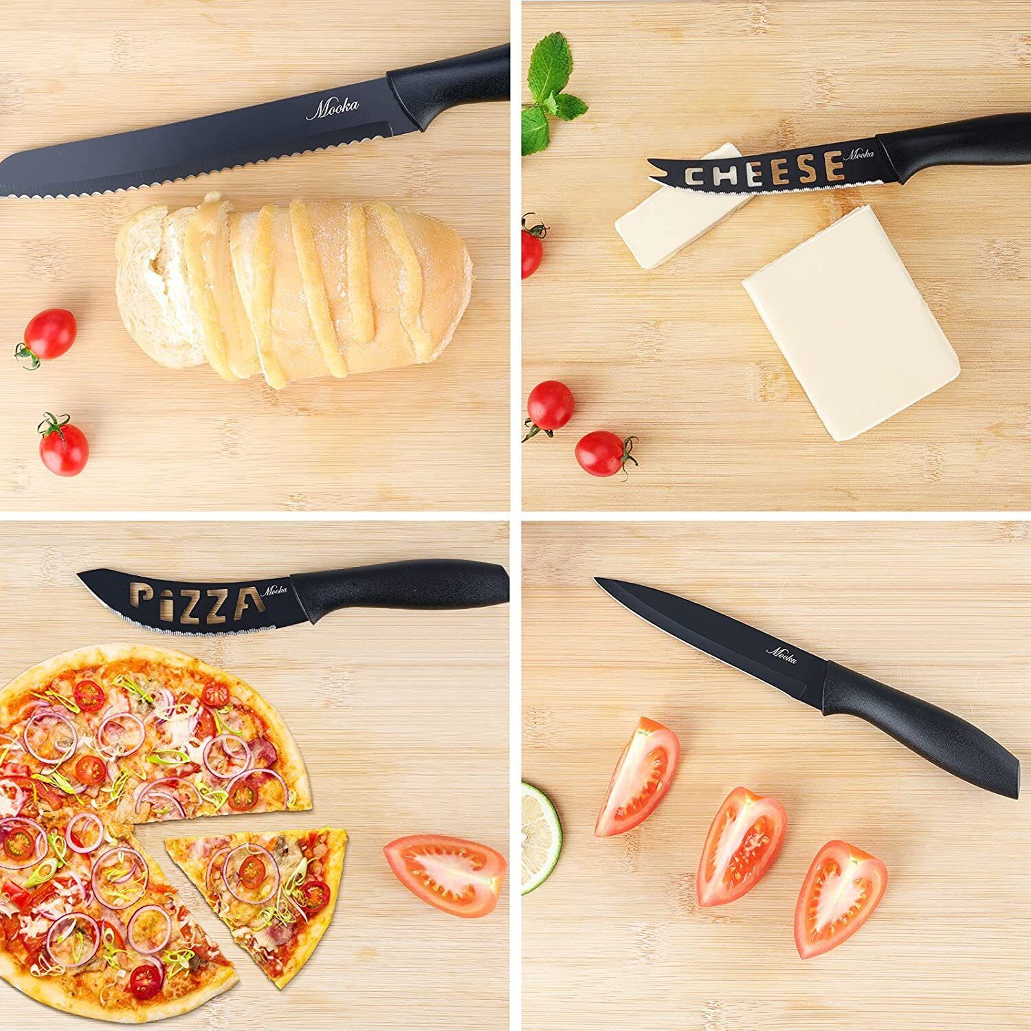 Knife Set Sharp Stainless Steel Professional Chef Cutlery Steak Kitchen Knives - Fresh Stock Dated February 2026