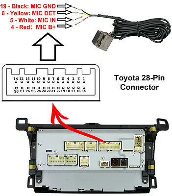 OEM Toyota Bluetooth Microphone with Cable RAV4 Camry Corolla Prado Marx Reiz - Fresh Stock Dated December 2025