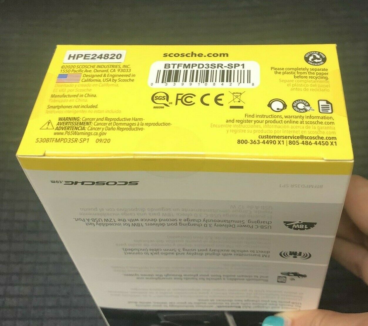 Scosche BTFreq Pro Wireless Hands-Free Car Kit - USB-C, Bluetooth, FM, Dual USB - Fresh Stock Dated January 2026