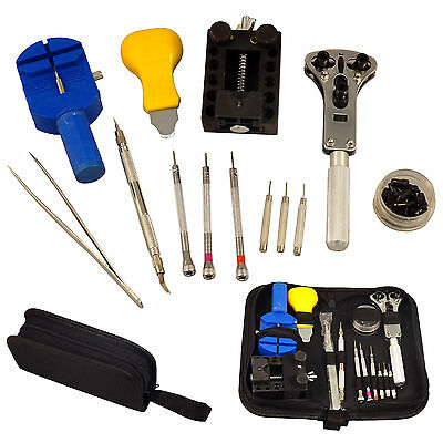 13 pc Watch Repair Tool Kit Zip Case Battery Opener Link Pin Remover Screwdriver - Fresh Stock Dated December 2025
