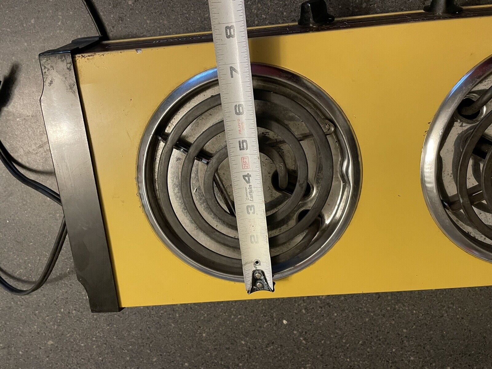 Rare Vintage Table Top Gold Range Electric 2 Burner Stove Cook Top Works Great - Fresh Stock Dated February 2026