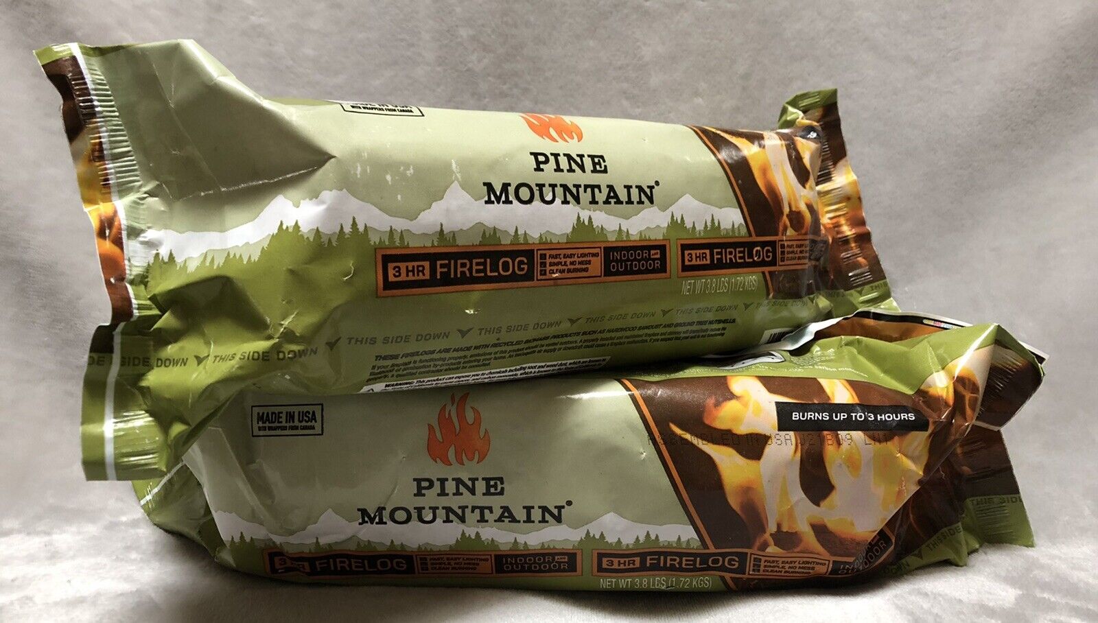 NEW X2 Pine Mountain 3-Hour Clean Burn Fire Logs Indoor/Outdoor - Easy Start - Fresh Stock Dated January 2026
