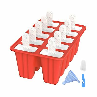 10 Cavities Silicone Popsicle Molds Homemade Ice Pop Molds Popsicle Maker Mold w - Fresh Stock Dated February 2026