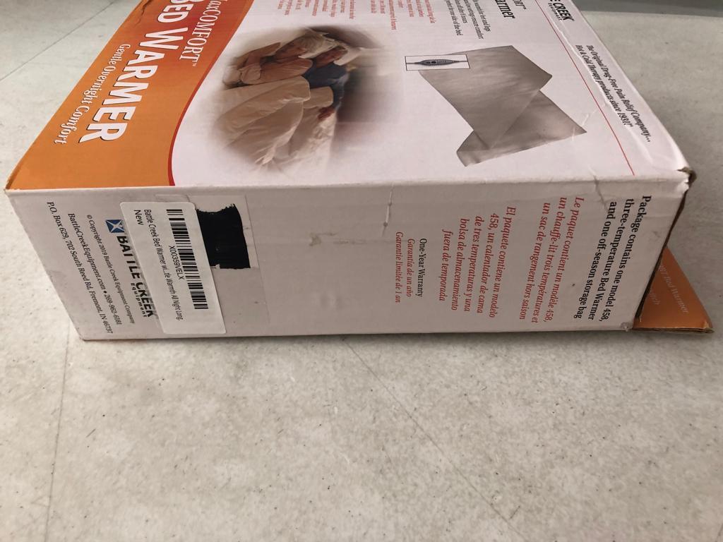 Battle Creek Bed Warmer with Three-Temp Settings and 8-Hour auto Shut-Off, Provi - Fresh Stock Dated February 2026