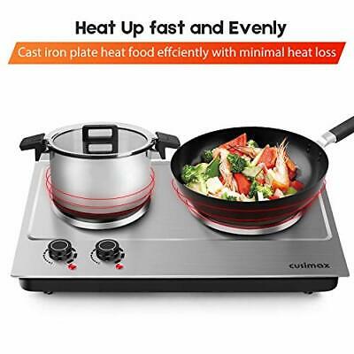 Electric Cooktop Burner Double Stove Hot Plate Countertop Portable Cooking Iron - Fresh Stock Dated February 2026