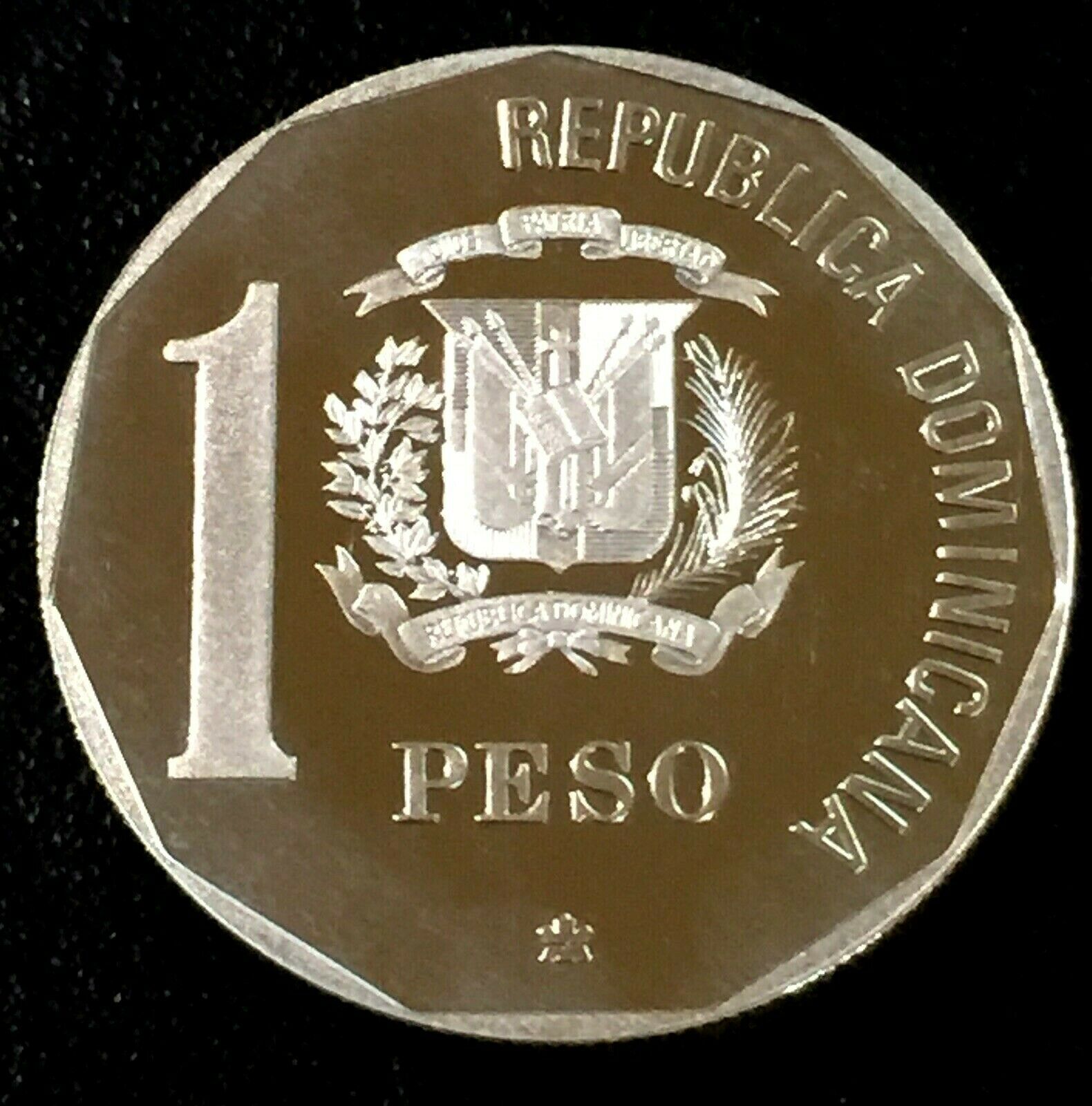 DOMINICAN REPUBLIC 1 Peso 1989 Proof Silver Evangelization - Fresh Stock Dated December 2025