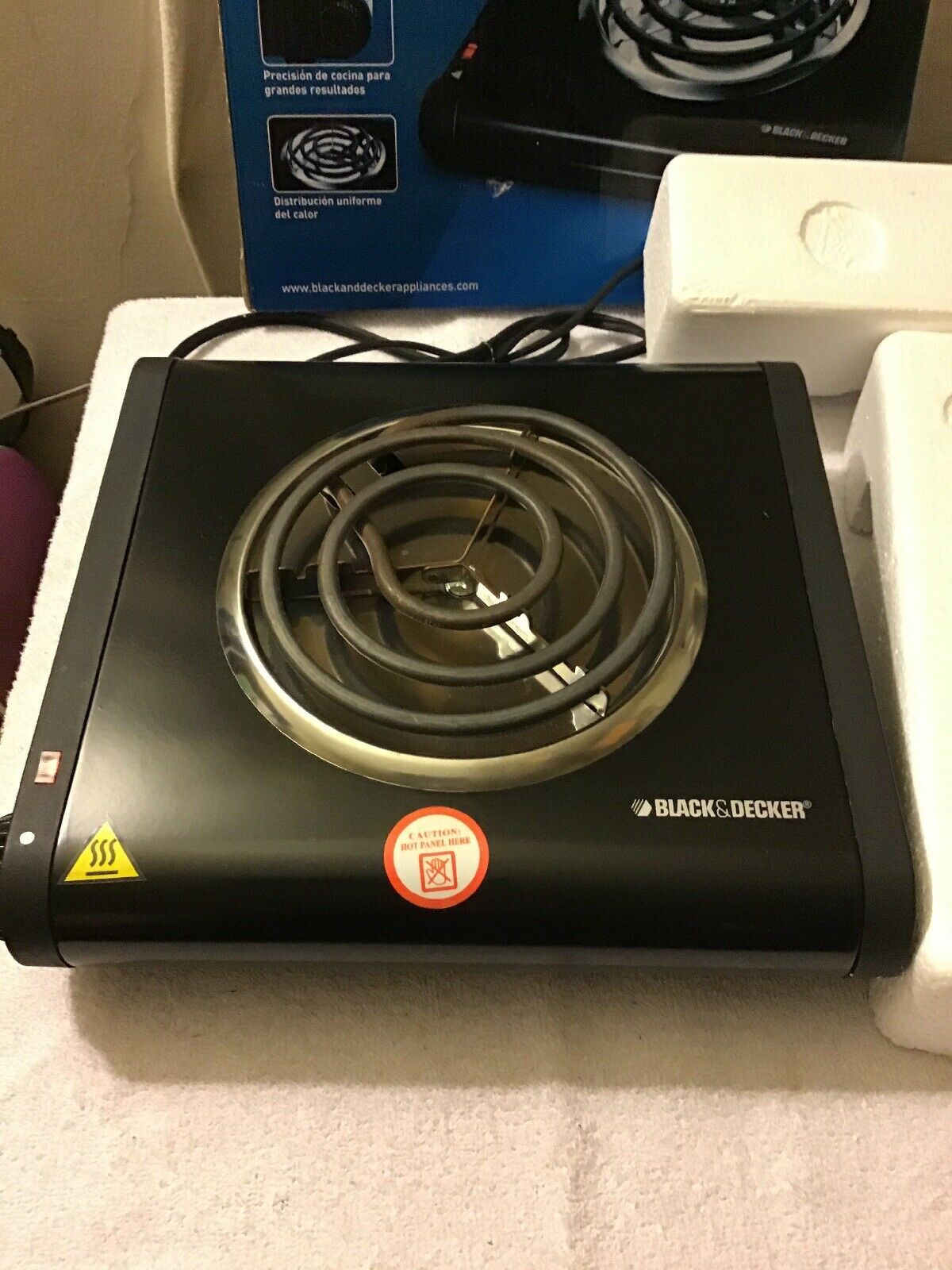 BLACK+DECKER Single Burner Portable Buffet Range  Cooking Appliances, New - Fresh Stock Dated February 2026