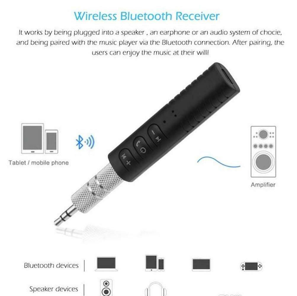 Wireless Bluetooth Receiver 3.5mm aux FOR HEADPHONES Stereo Music Car Adapter - Fresh Stock Dated December 2025