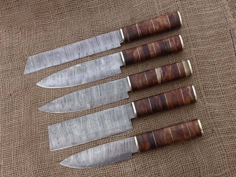 Chef Knife set ,Hand Forged Kitchen knives set  , Best Gift For Mother - Fresh Stock Dated January 2026