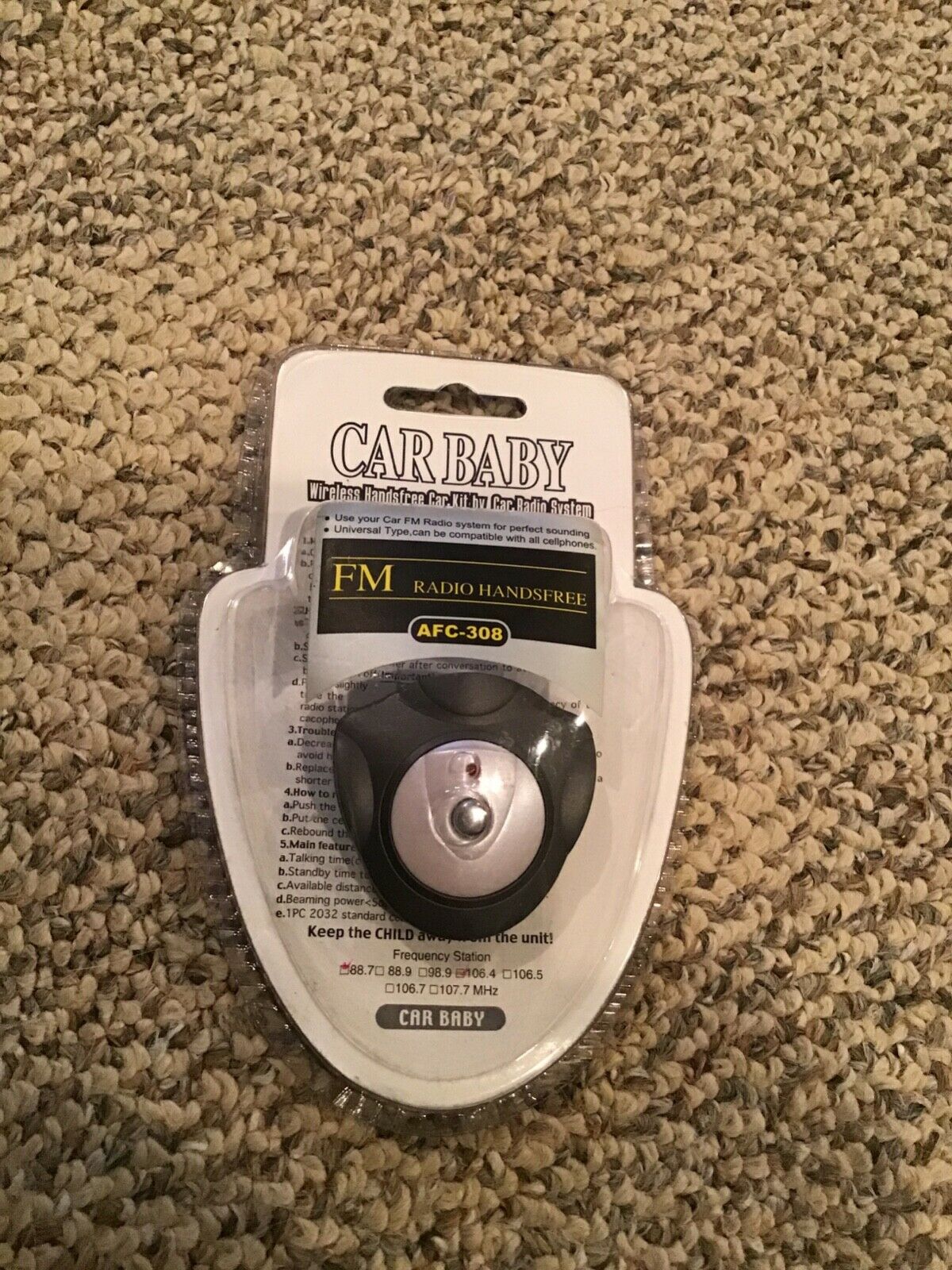 Antique Car Baby Wireless Handsfree Car Kit by Car Radio System (black) - Fresh Stock Dated December 2025