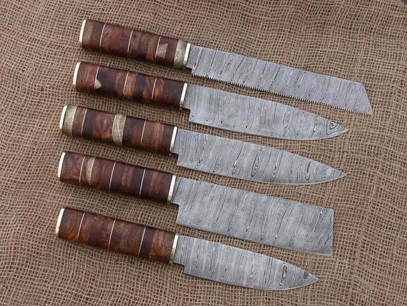 Chef Knife set ,Hand Forged Kitchen knives set  , Best Gift For Mother - Fresh Stock Dated January 2026