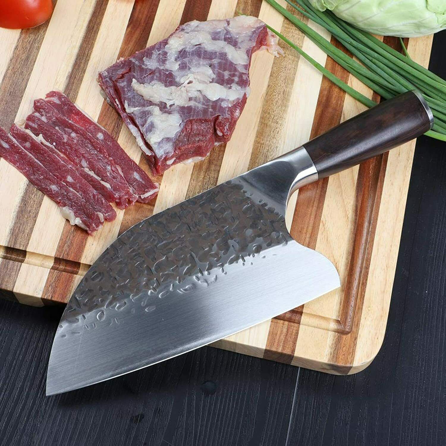 Hunters Serbian Handmade Forged Butcher Knife Chopping Cleaver Kitchen Knife -US - Fresh Stock Dated January 2026