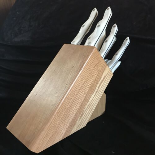 Cutco Knife Set - Pearl White handles 13 Pieces Including Block & 5 Stake Knives - Fresh Stock Dated January 2026
