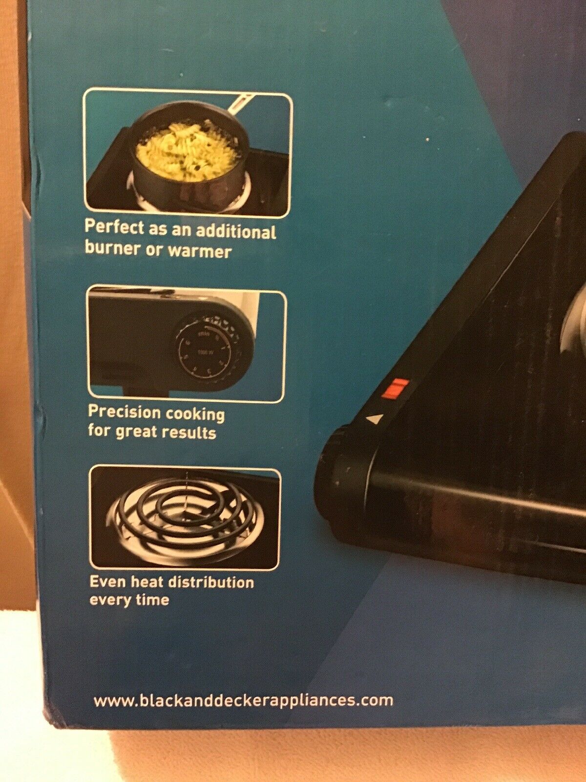 BLACK+DECKER Single Burner Portable Buffet Range  Cooking Appliances, New - Fresh Stock Dated February 2026