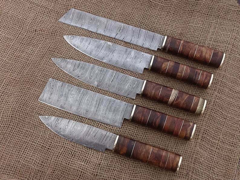 Chef Knife set ,Hand Forged Kitchen knives set  , Best Gift For Mother - Fresh Stock Dated January 2026