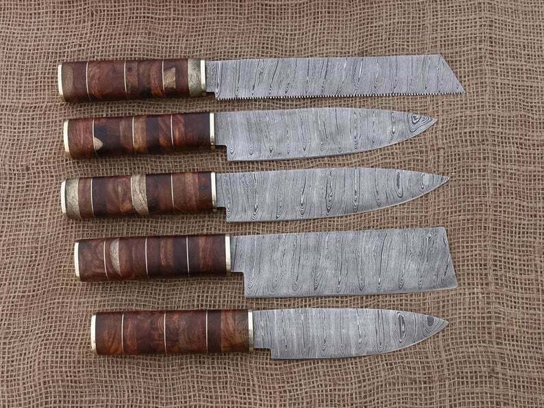 Chef Knife set ,Hand Forged Kitchen knives set  , Best Gift For Mother - Fresh Stock Dated January 2026