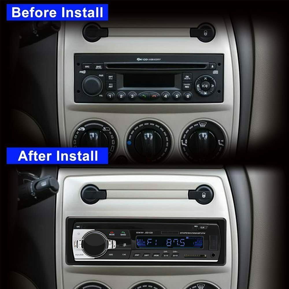 JSD-520 CAR FM/USB/SD/MP3 Player Receiver w Bluetooth 60Wx4 Output - Fresh Stock Dated December 2025