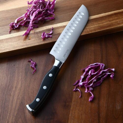 McCook 15pcs Kitchen Knives Cutlery Block Set Stainless Steel Built-in Sharpener - Fresh Stock Dated January 2026