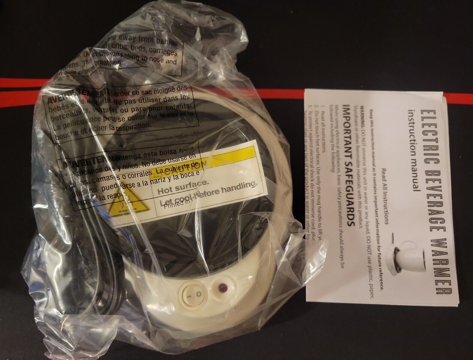 Electric Beverage Warmer Intertek Company For Household Use - Fresh Stock Dated February 2026