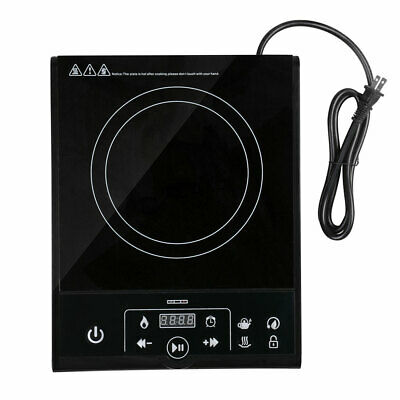 1800W Electric Single Induction Cooker Portable Burner Cooktop Digital Hot Plate - Fresh Stock Dated February 2026
