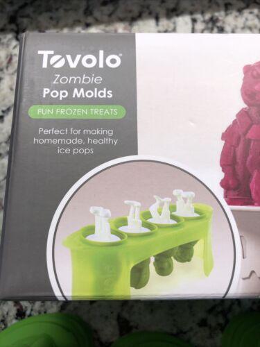 Tovolo zombie Ice pop mold set of 4 homemade Popsicles￼ Halloween Zombie Party - Fresh Stock Dated February 2026