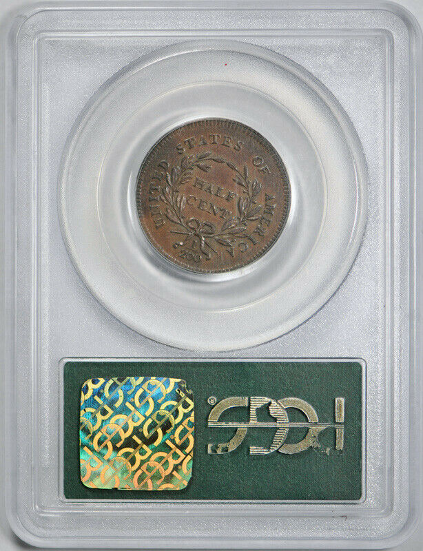 1795 1/2C Liberty Cap Half Cent PCGS AU 53 About Uncirculated OGH CAC Approved ! - Fresh Stock Dated December 2025