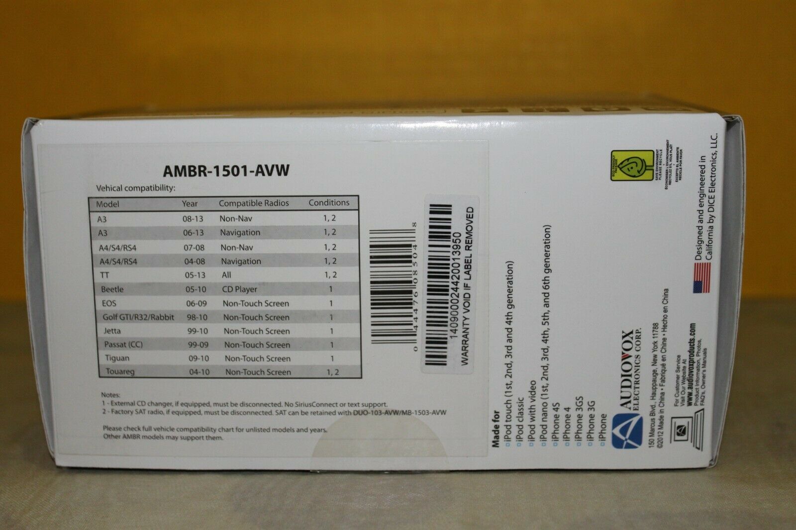 Audiovox AMBR-1501-AVW MediaBridge w/Bluetooth for Select Audi / VW' w BONUS - Fresh Stock Dated January 2026