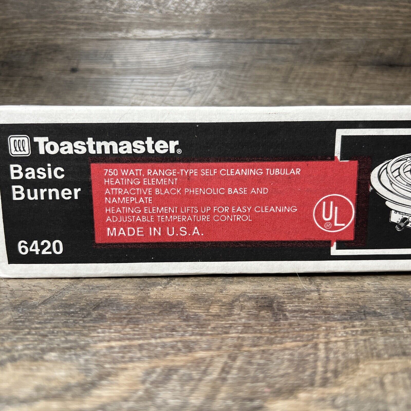 VTG NEW TOASTMASTER Basic Burner Single Burner Buffet Range #6420 SEALED T1 - Fresh Stock Dated February 2026