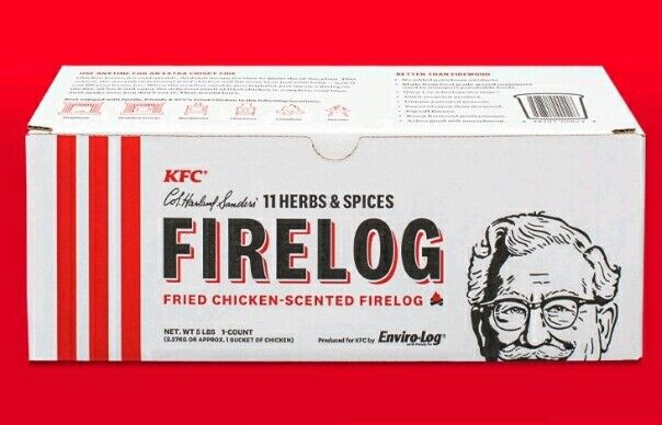 KFC® Limited-Edition 11 Herbs & Spices Firelog by Enviro-Log Factory Sealed NIB - Fresh Stock Dated December 2025