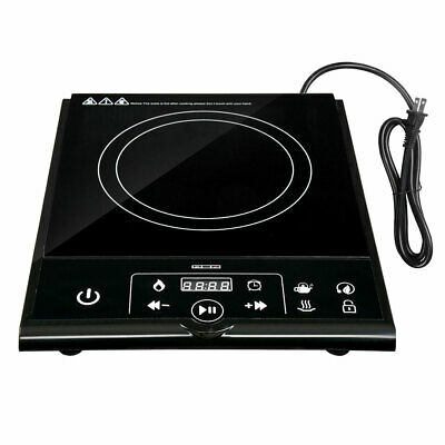 1800W Electric Single Induction Cooker Portable Burner Cooktop Digital Hot Plate - Fresh Stock Dated February 2026