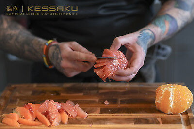Kessaku 5.5-Inch Utility Knife - Samurai Series - High Carbon 7Cr17MoV Steel - Fresh Stock Dated January 2026