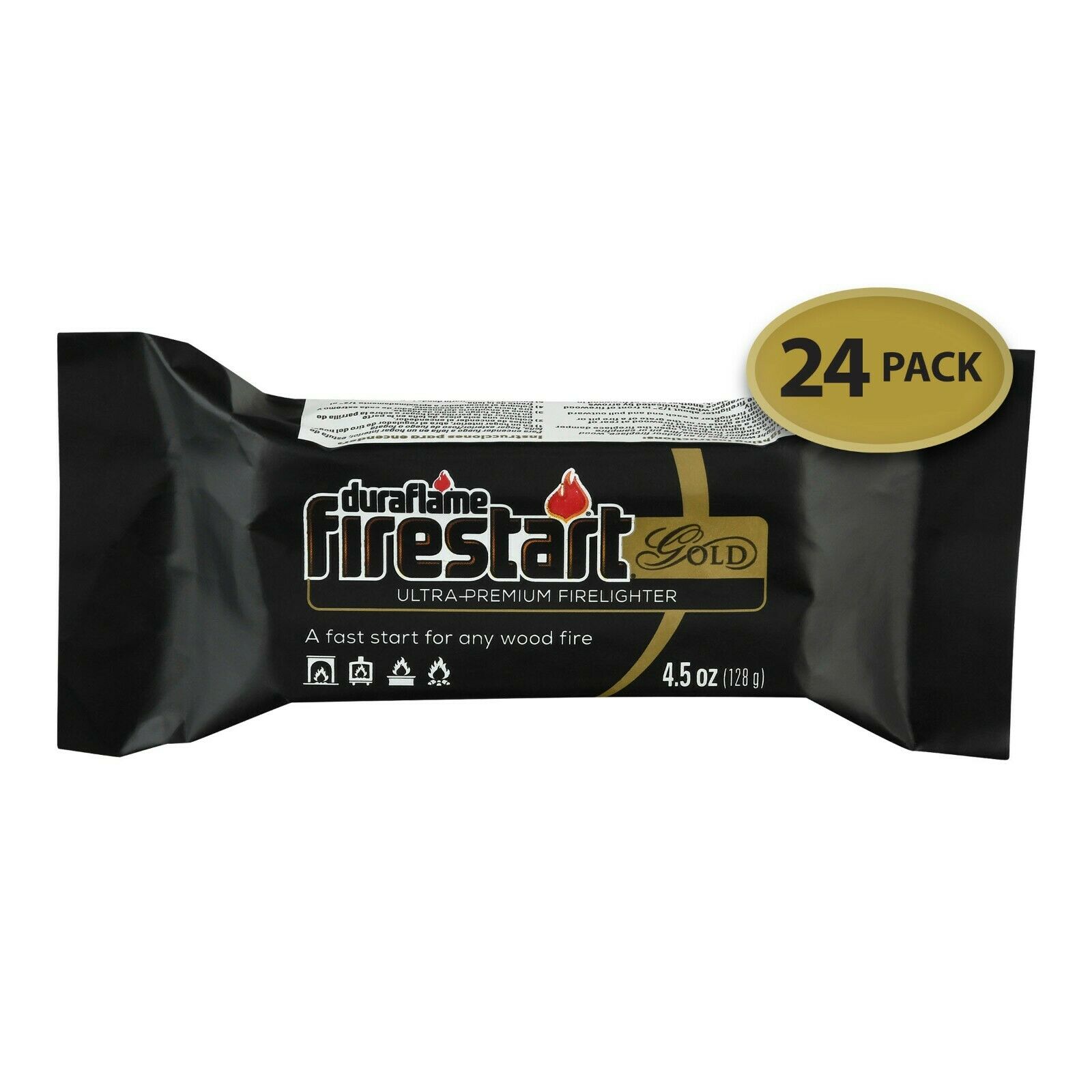 Duraflame Firestart Gold Ultra Premium Fire Starter 24-Pk Just light the wrapper - Fresh Stock Dated December 2025