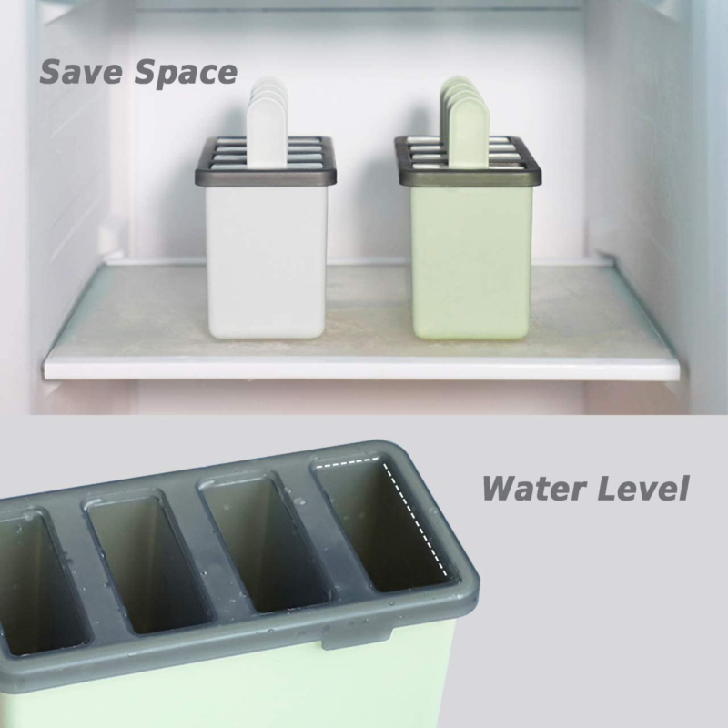 Moldes Para Paletas De Helado Reutilizables con embudo de silicona cepillo Set 8 - Fresh Stock Dated February 2026
