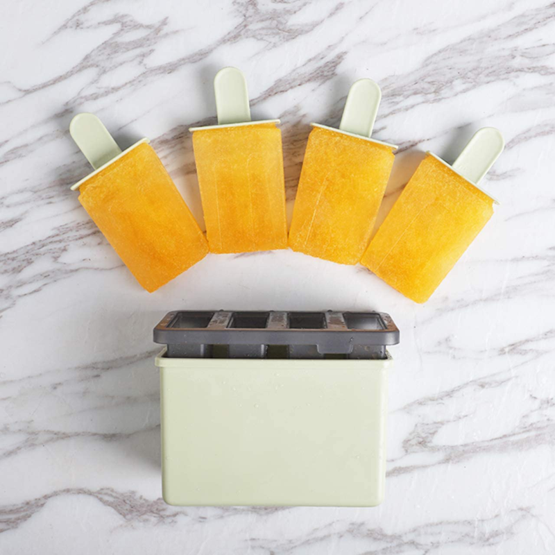 Moldes Para Paletas De Helado Reutilizables con embudo de silicona cepillo Set 8 - Fresh Stock Dated February 2026