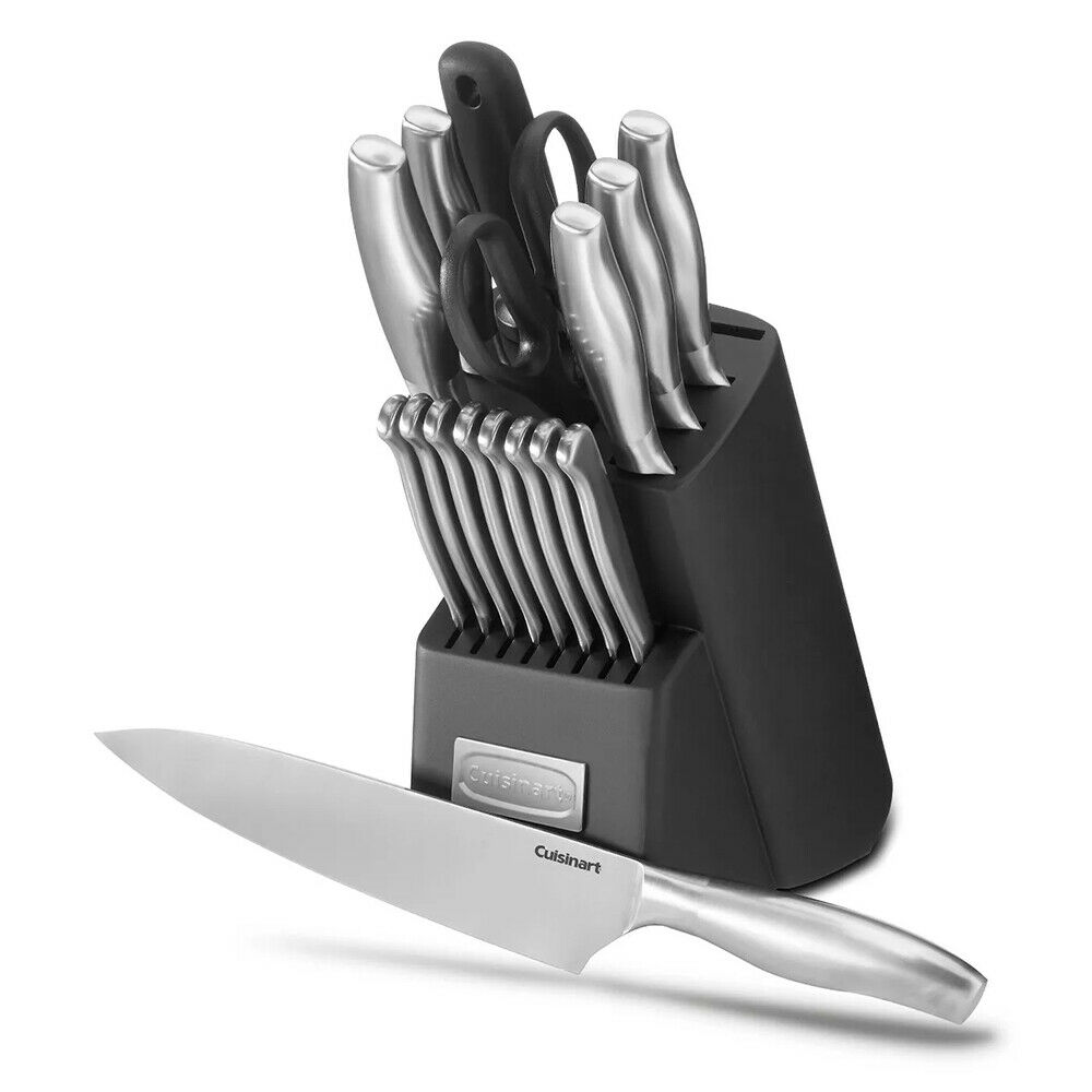 Cuisinart Artiste Collection 17-Piece Knife Block Set - Stainless Steel - Fresh Stock Dated February 2026