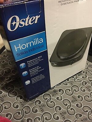 OSTER kitchen burner Hotplate Black Solid Single CKSTSB100-B 900 Watts - Fresh Stock Dated February 2026