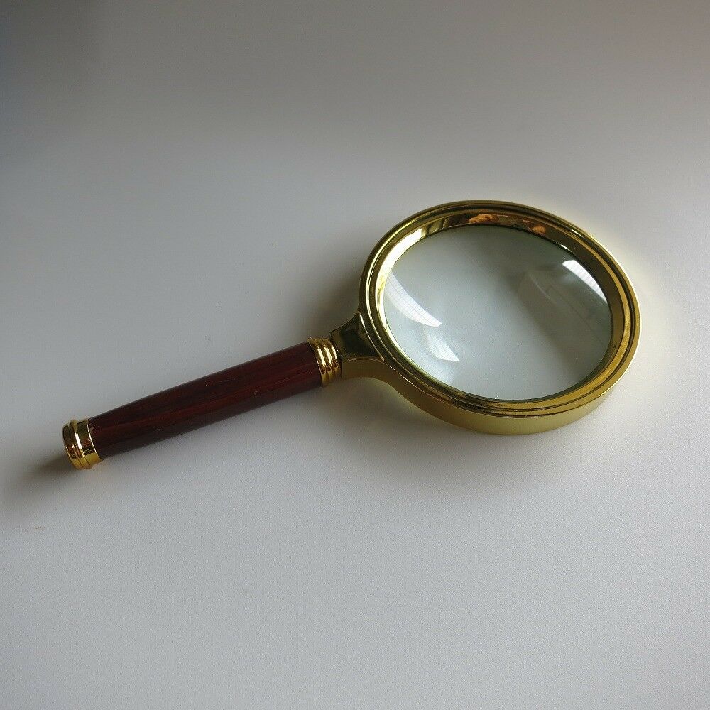 GF8324L Watch Repair Jewelry Tool 10X Magnifier with Wood Handle 80mm Diameter - Fresh Stock Dated December 2025
