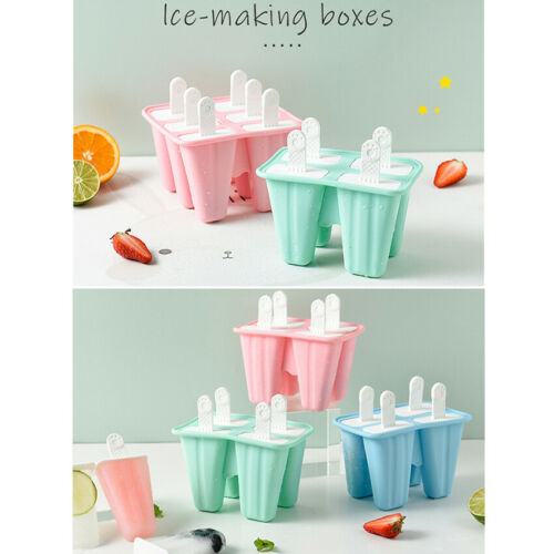 Silicone Ice Cream Mold Frozen Ice Lolly Maker Mould Tray DIY Juice Popsicle - Fresh Stock Dated February 2026